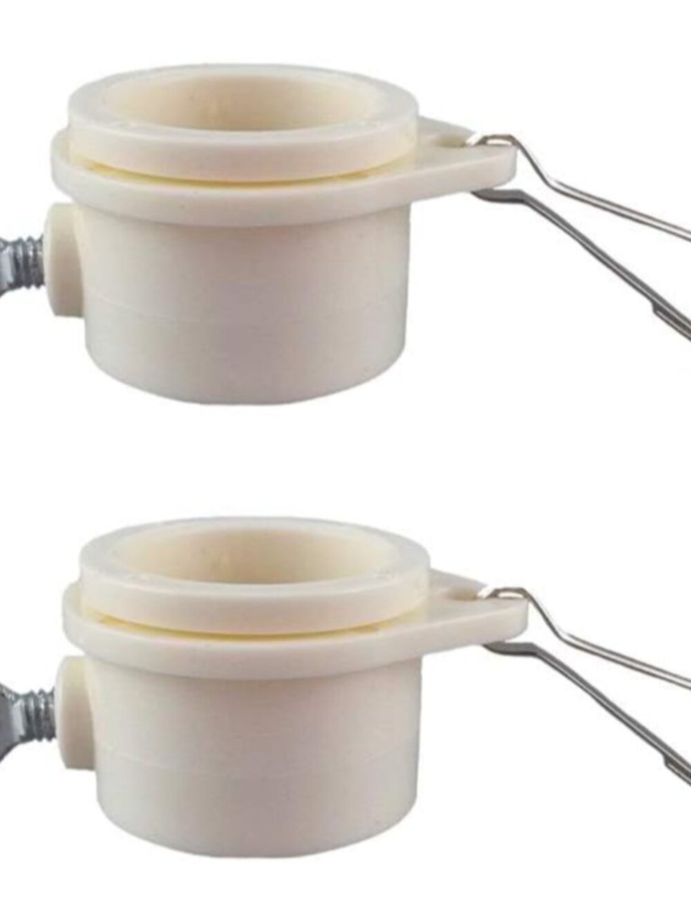 Tangle Free Flag Pole Mounting Ring Clip White 1 Inch 1pair
